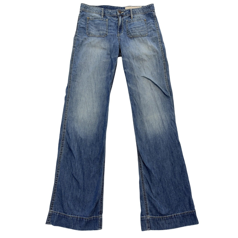 Treasure & Bond Wide Leg Jeans Womens 27 Blue Med Wash Mid‎ Rise Relaxed 27x33